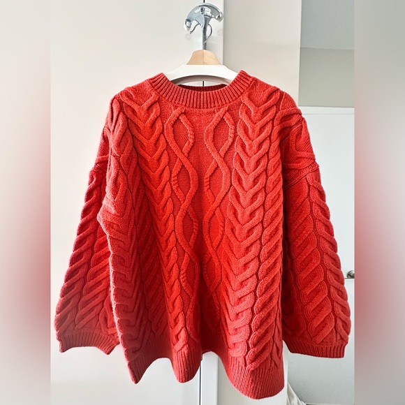 Oversized Eunice Brick Red Sweater - Picture 3 of 16